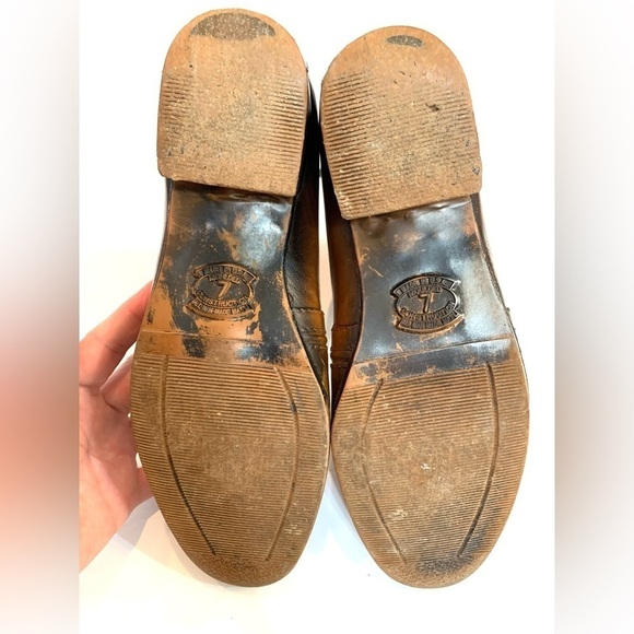 1970’s Women’s Vintage Brown Zip Ankle Booties Boots Sz 7 - Picture 4 of 11